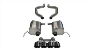 Chevrolet Corvette Z06 Performance Exhaust - Rear - CORSA Performance - Axle Back Xtreme - Black - `17-`19